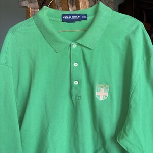 VINTAGE Ralph Lauren Polo Golf Shirt Mens XXL Hazeltine National Club CREST